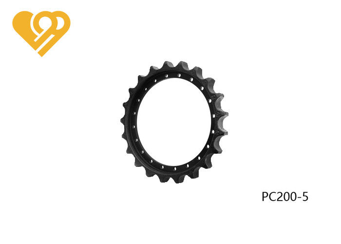 KOMATSU Sprocket Excavator Undercarriage Parts Customized Black Or Yellow